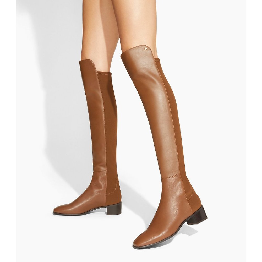 [NEW] Stuart Weitzman CITY BLOCK SQUARE-TOE KNEE-HIGH BOOT